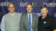 Three Division II athletic communicators who all served – or are serving – as D2SIDA presidents. L to R: Michael MacEachern (Young Harris, current D2 Cabinet and D2SIDA president); Josh Manck (formerly of Texas A&M-Commerce) and Bill Powers.